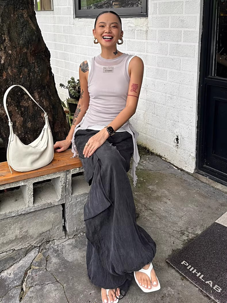 Relaxed TENCEL™ Wide-Leg Utility Pants