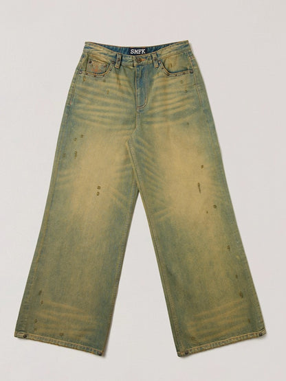 Wild Mustang Classic Wide-Leg Jeans