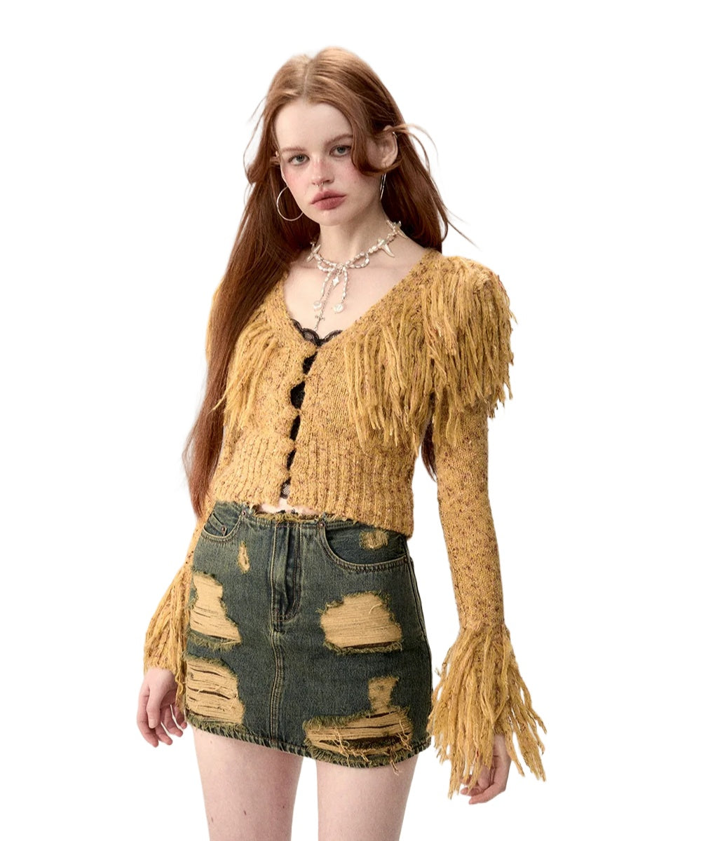 Fringe Knit Sweater - CHINASQUAD