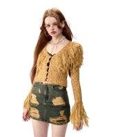Fringe Knit Sweater - CHINASQUAD