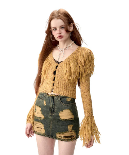 Fringe Knit Sweater - CHINASQUAD