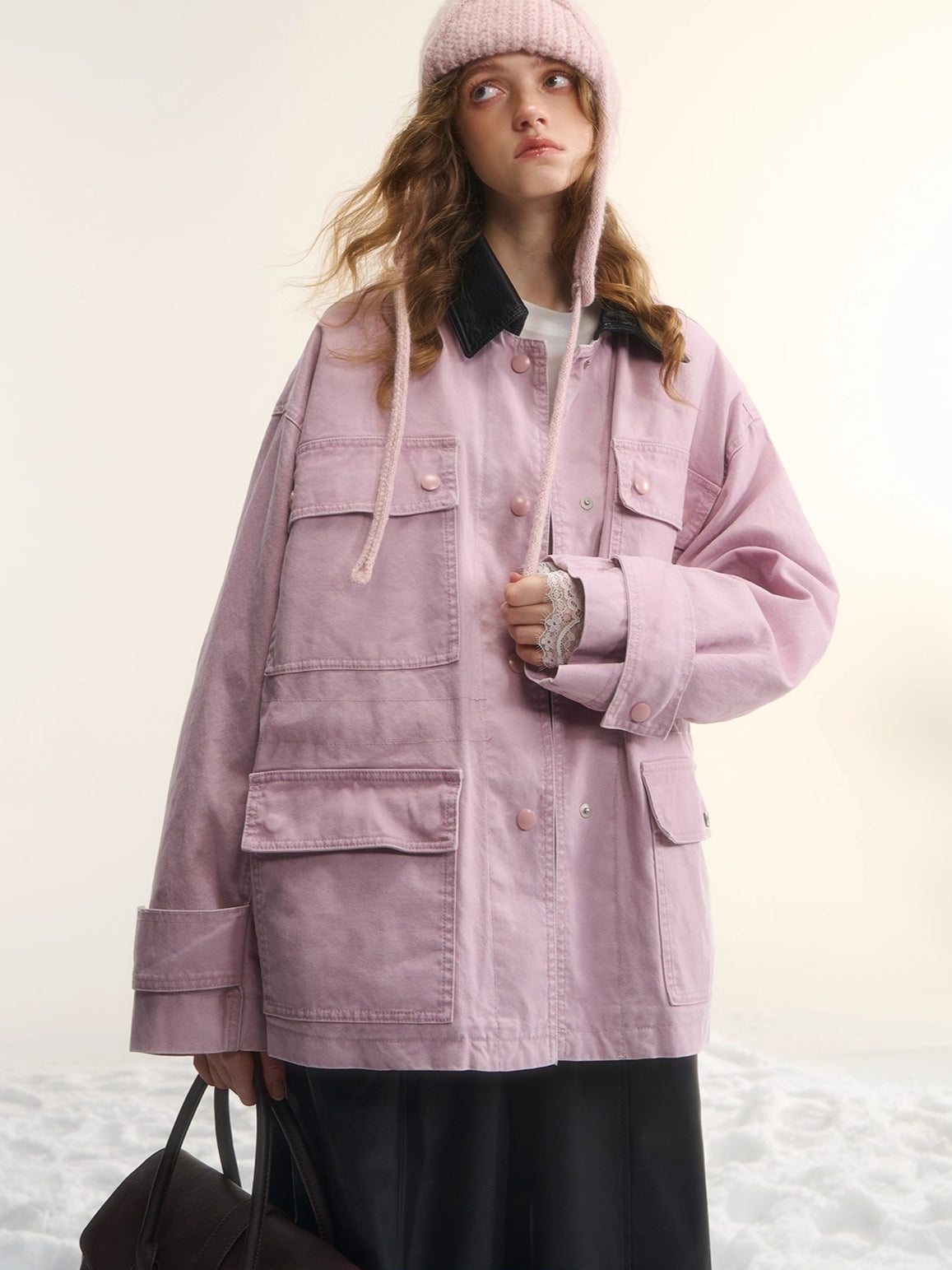 Duck Down Cinched-Waist Puffer Jacket