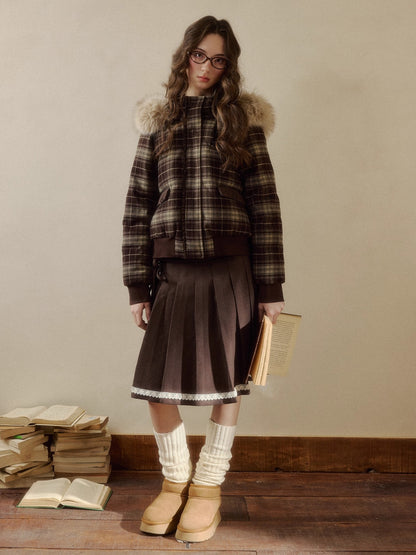 White Fur-Collar Duck Down Jacket