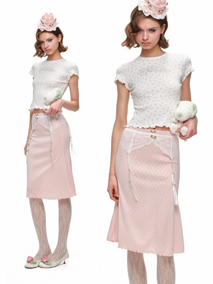 Snoopy Jacquard Knit Tank &amp; Midi Skirt Set 1Jinn Studio