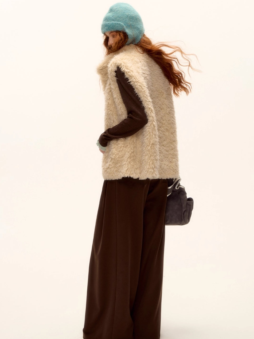 Reversible Plaid Fleece Button-Up Vest