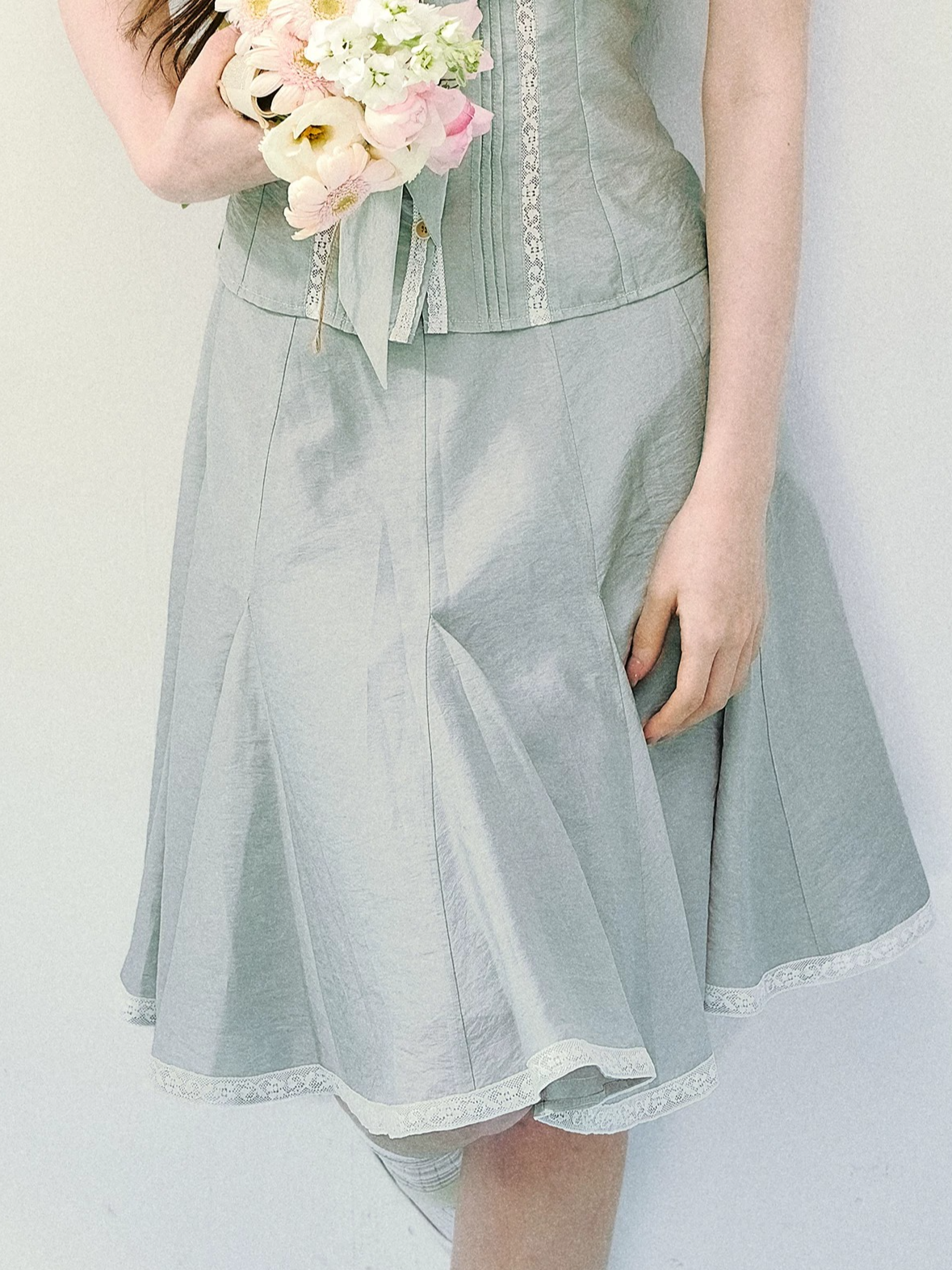 Mint Whisper Silk Blend Two-Piece Set