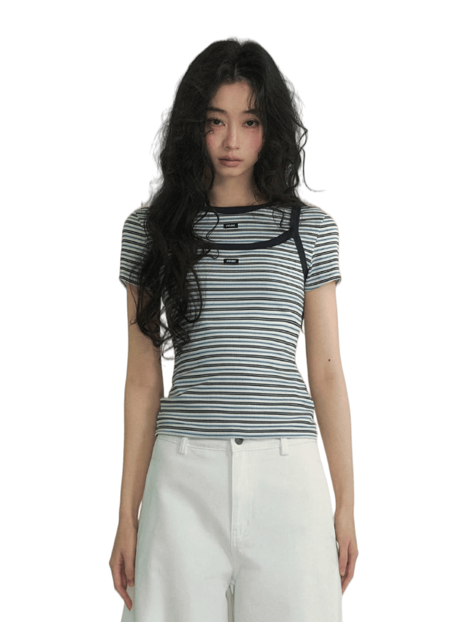 Casual Striped T-Shirt &amp; Camisole Set