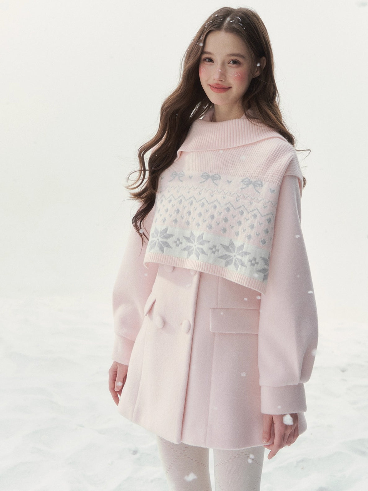 Double-Breasted Fur-Collar Lady Jacket