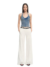 Denim-like Retro U-Neck Halter Tank Top - CHINASQUAD