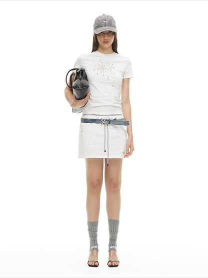 Matisse Drawstring A-Line Mini Skirt