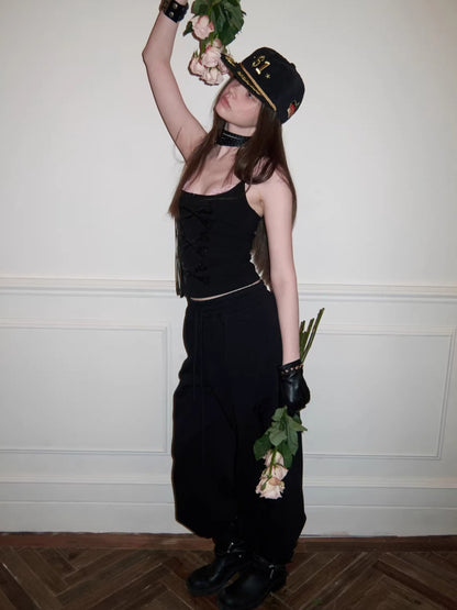 Crystal Bone U-Neck Cropped Camisole