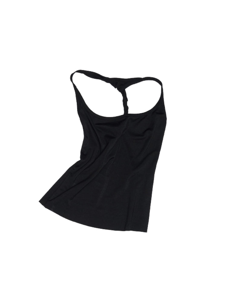 Large Round-Neck Knot Acetate Tank Top &amp; Skirt Set