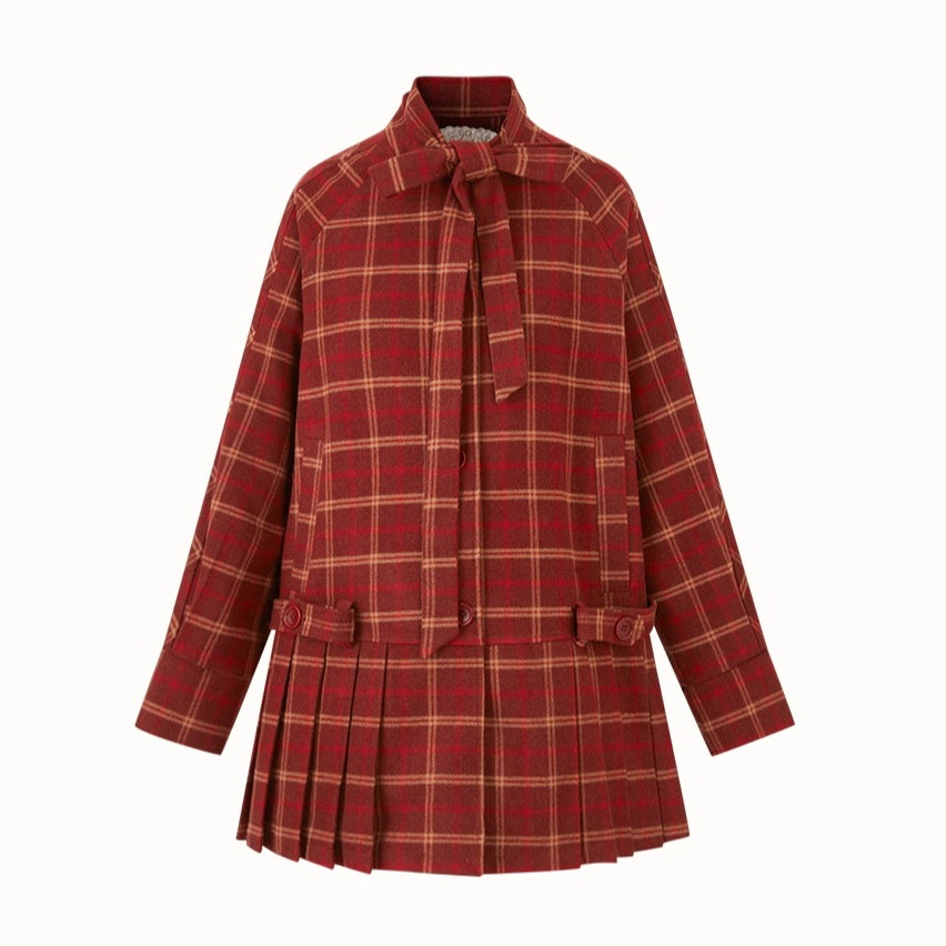 Cosagach Plaid Wool Coat