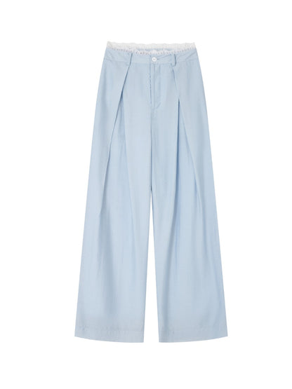 Suit Pleated Wide-Leg Pants - CHINASQUAD
