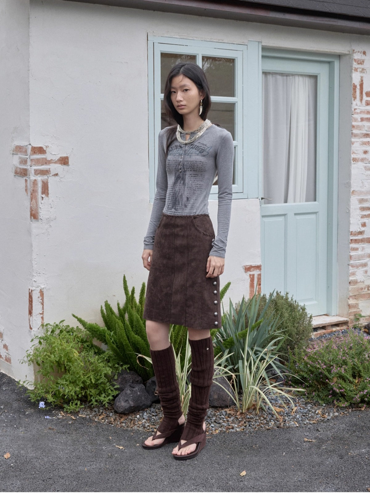 Wool Blend Over-the-Knee Slouchy Socks
