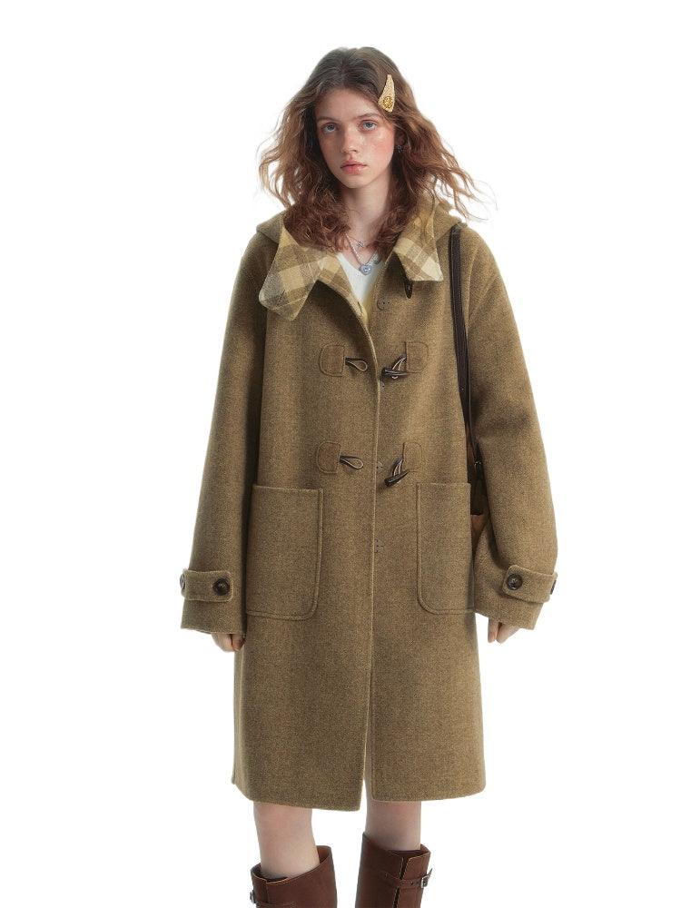 Double-Faced Wool Toggle Coat