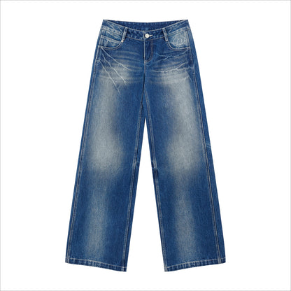 Vintage Lightning Wash Straight-Leg Jeans