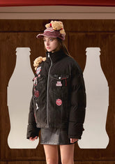 Coca-cola Denim Patchwork Down Jacket - CHINASQUAD