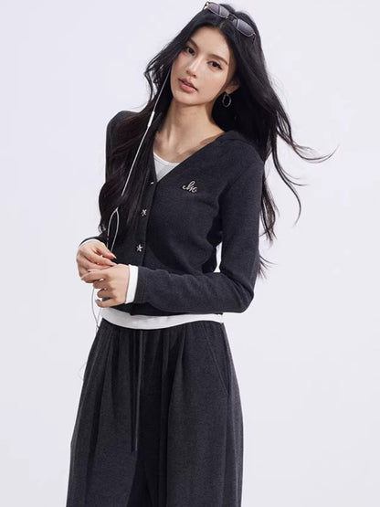 Layered Hooded Knit Set