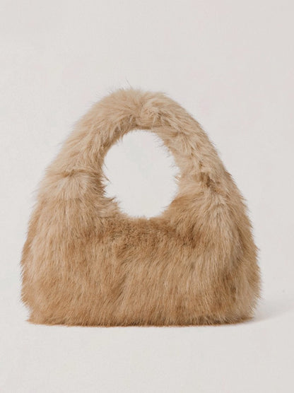 Cross Relic Faux Fur Stone Bag
