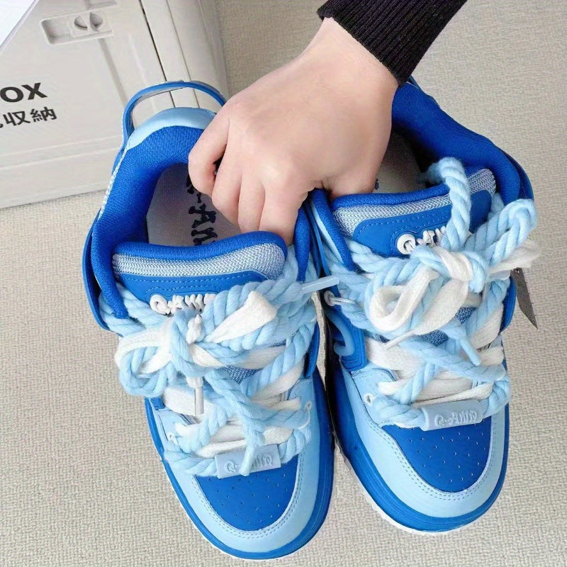 Dreamy Blue Chunky Casual Sneakers