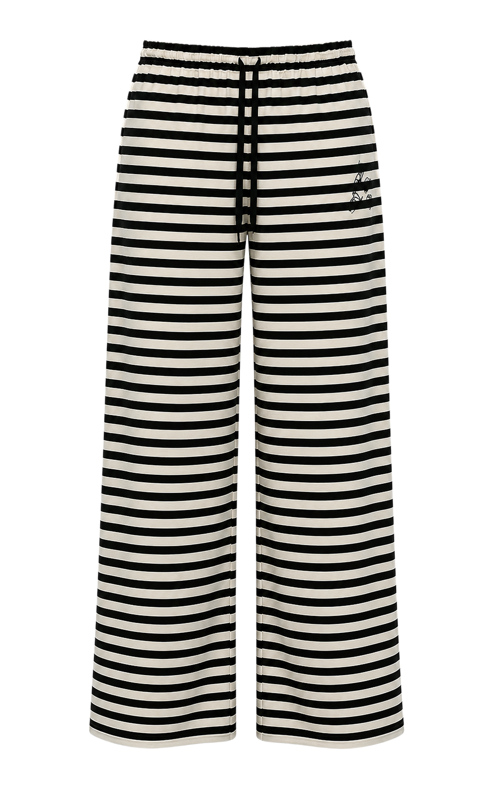 Striped Relaxed Wide-Leg Pants
