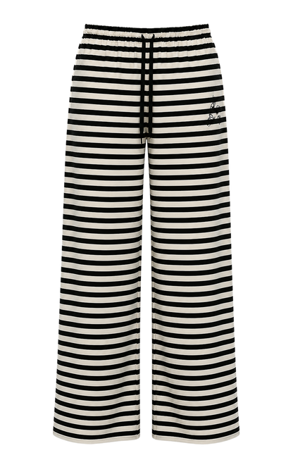 Striped Relaxed Wide-Leg Pants