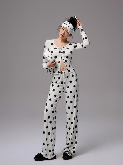 Color-Block Polka Dot Lace Lingerie