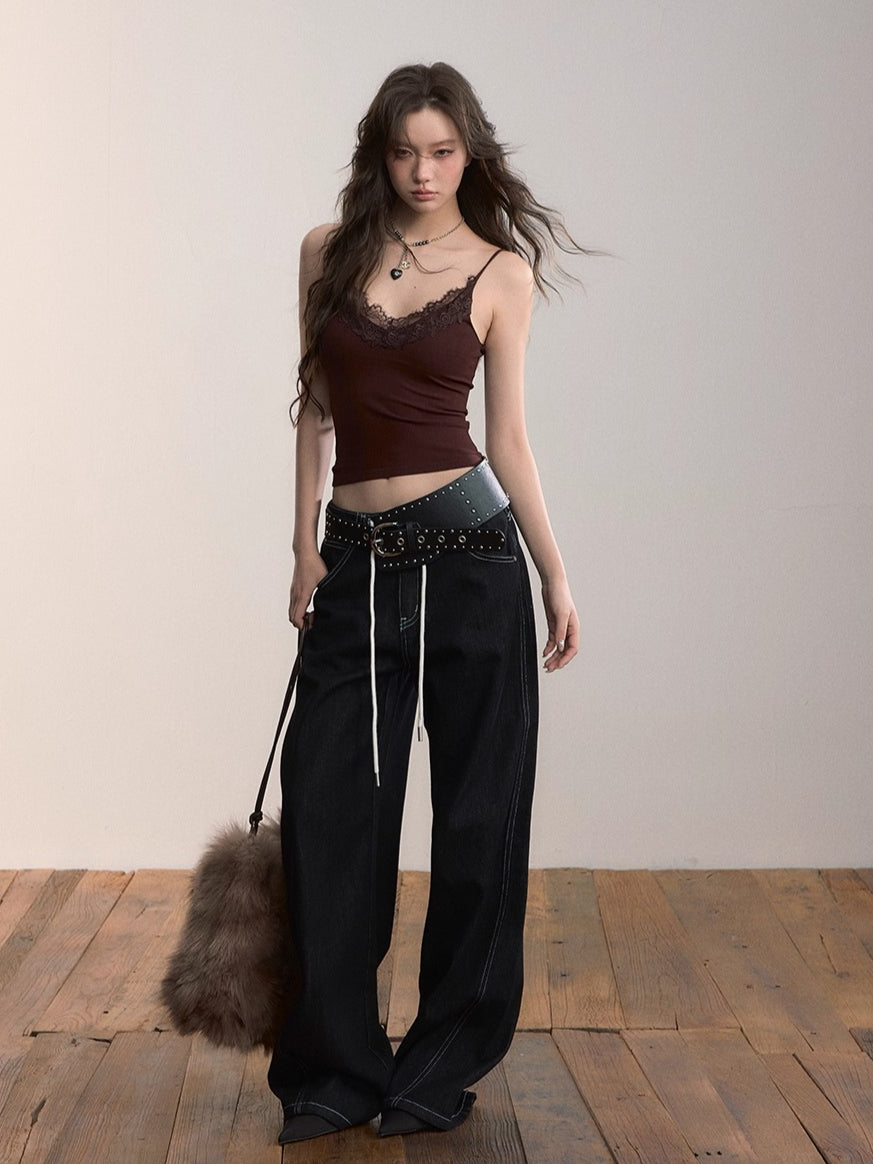 Denim Essence Relaxed Drawstring Pants