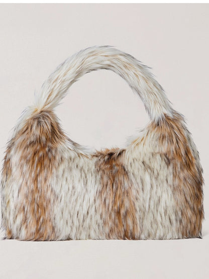 Cross Relic Faux Fur Stone Bag