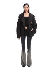 Draped Shoulder Oversize Trench Coat - CHINASQUAD