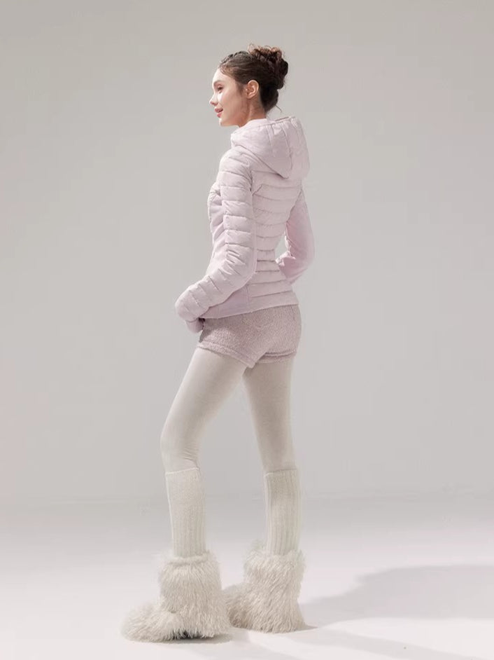 Lightweight 90% Down Quilted Stand-Collar Coat