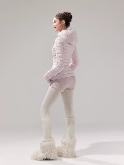 Lightweight 90% Down Quilted Stand-Collar Coat