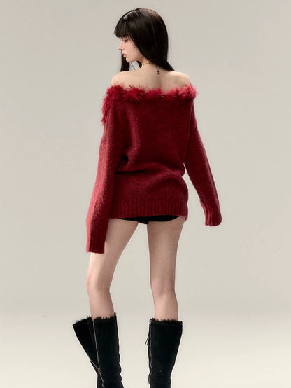 Color-Blocked Wool-Blend Knit Top