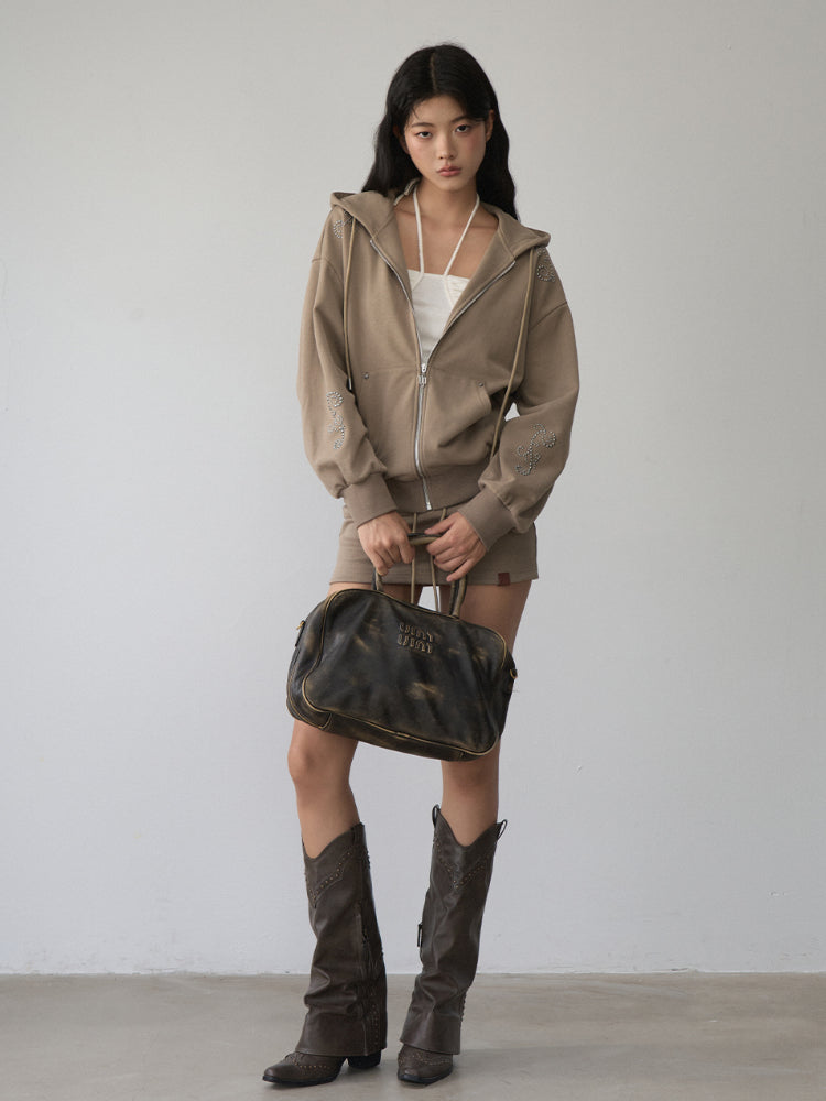 Rivet Loose Zip-up Hoodie - CHINASQUAD