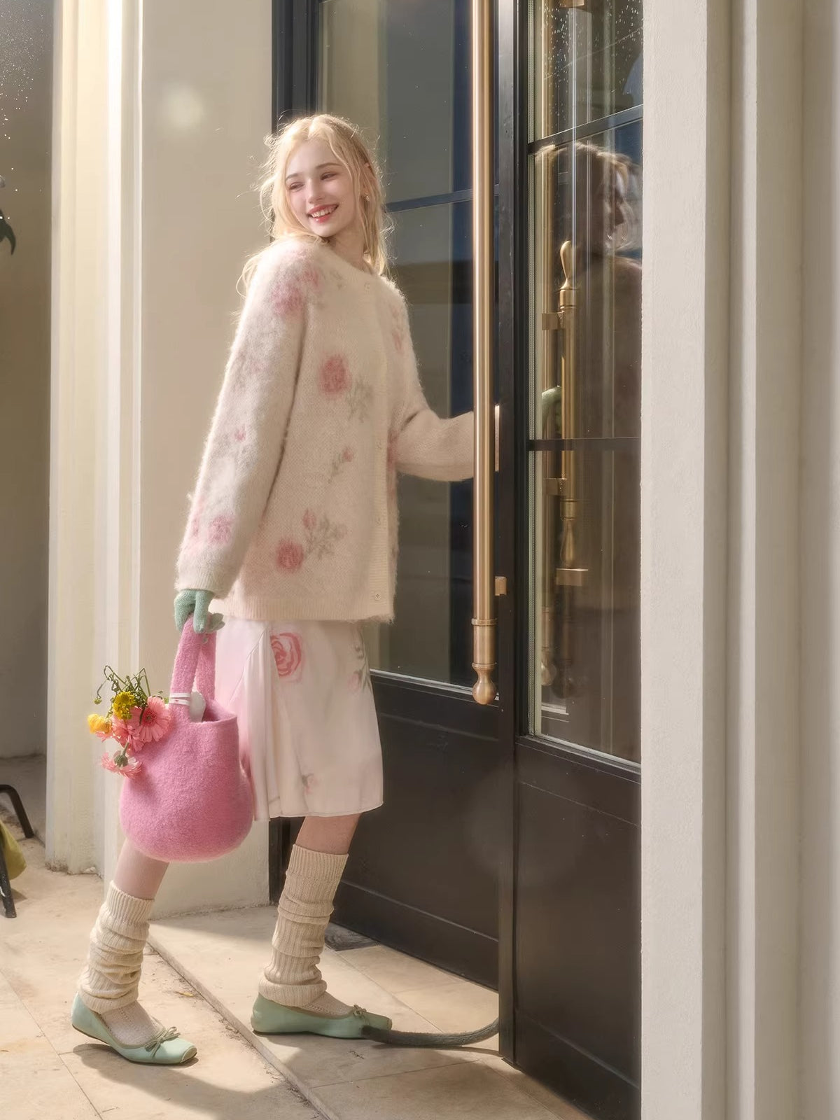 Merino Wool-Blend Knit Jacket