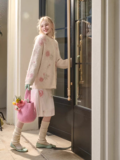 Merino Wool-Blend Knit Jacket