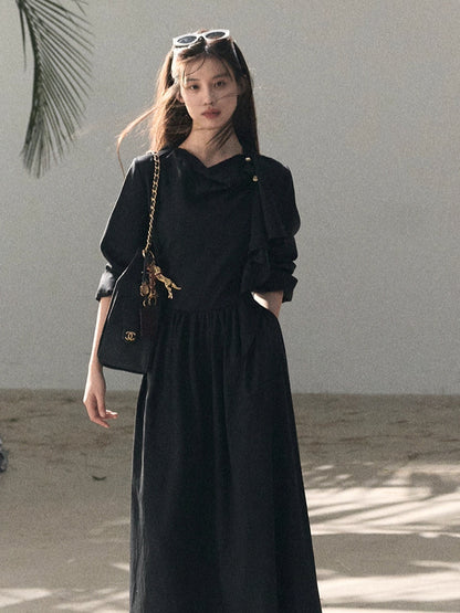 Ribbon Waist-Cinched Maxi Dress