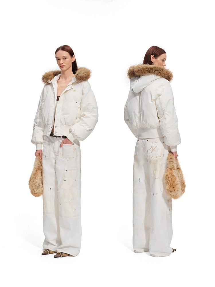Polar Eco-Faux Fox Fur Down Jacket