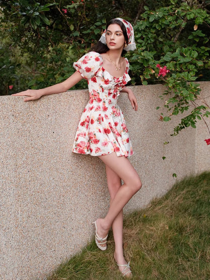 French Resort Waist-Defining Dress