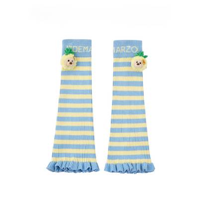 Bear Rainbow Ribbed Leg Warmers