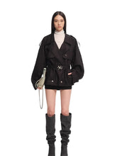 Draped Shoulder Oversize Trench Coat - CHINASQUAD