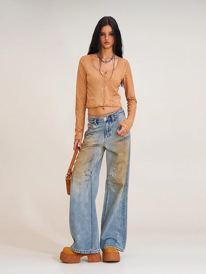 Origin of Wildness Wide-Leg Denim Pants
