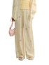 Floral Elastic Waist Straight Leg Casual Pants - CHINASQUAD
