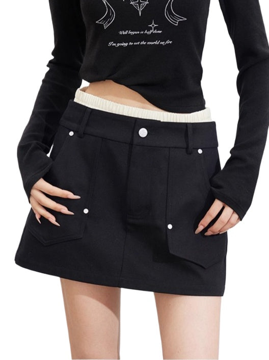 Detachable Waist Cargo Skirt