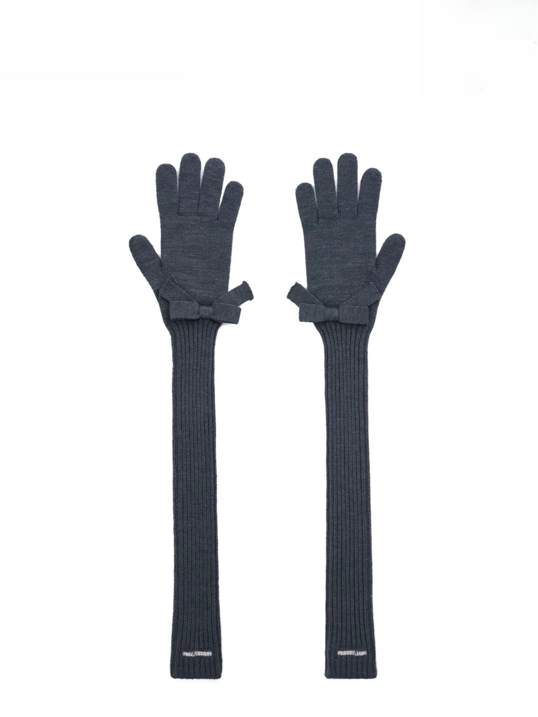 Textured Wool-Blend Knit Gloves