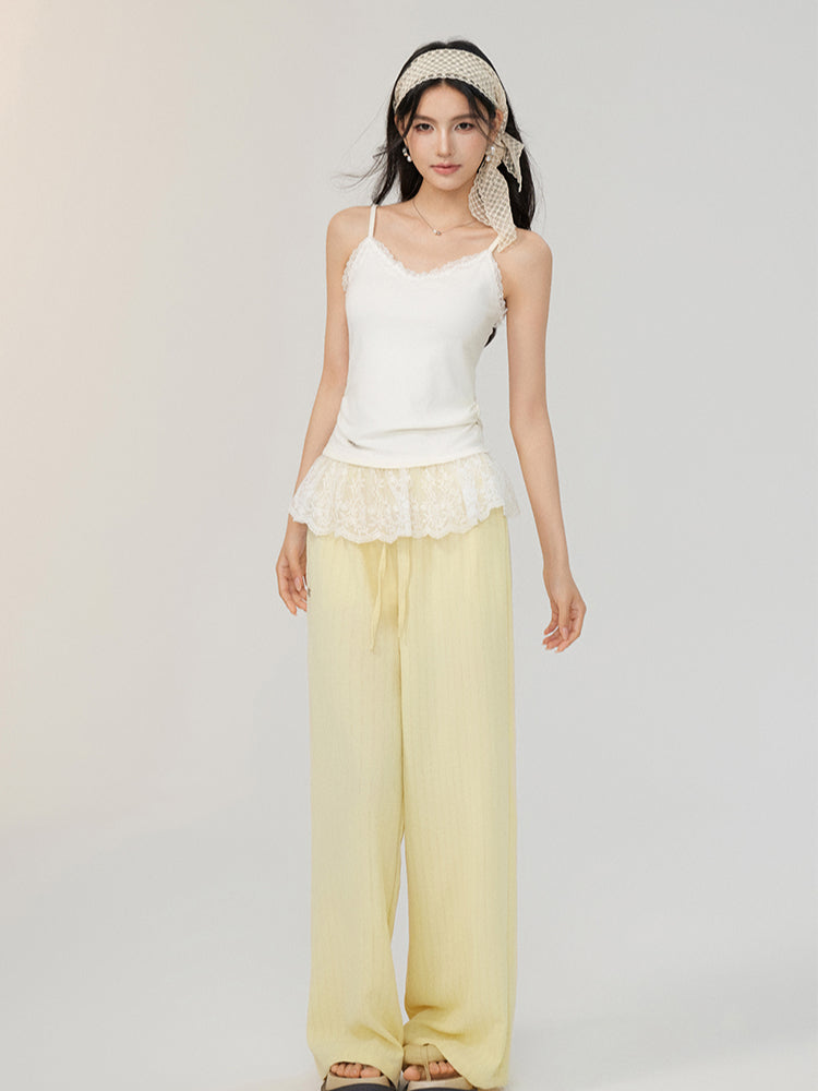 Cool and Drapey Ice Silk Wide-Leg Pants - CHINASQUAD