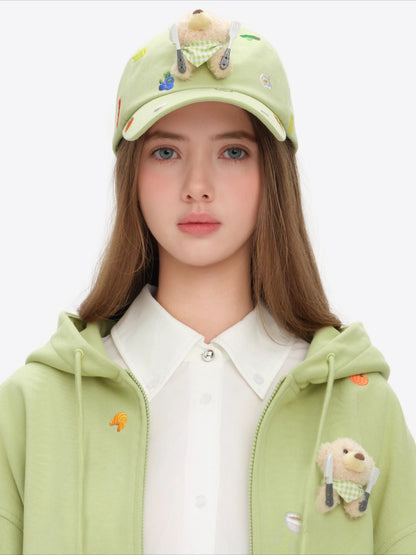 Breakfast Embroidery Baseball Cap