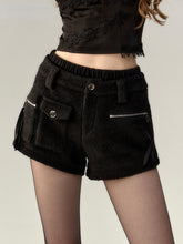 Black Double-Layer Patchwork 2-in-1 Shorts - CHINASQUAD