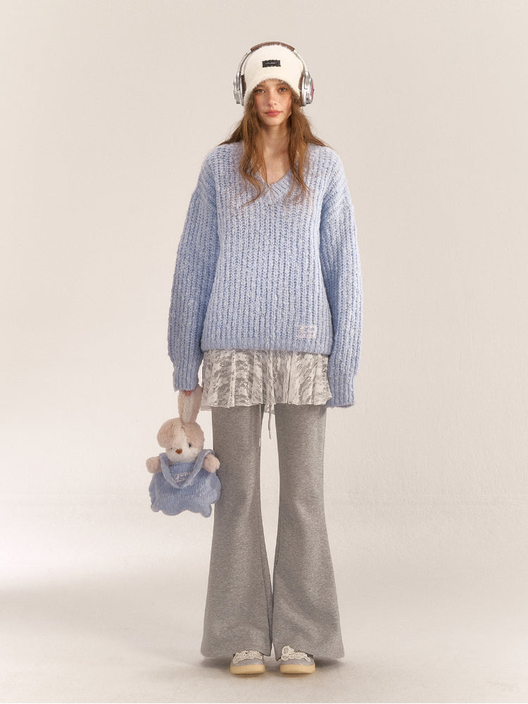 Academy Style Mixed Colors Knit Sweater